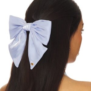 Lele Sadoughi Natalia Bow Barette in Capri Blue